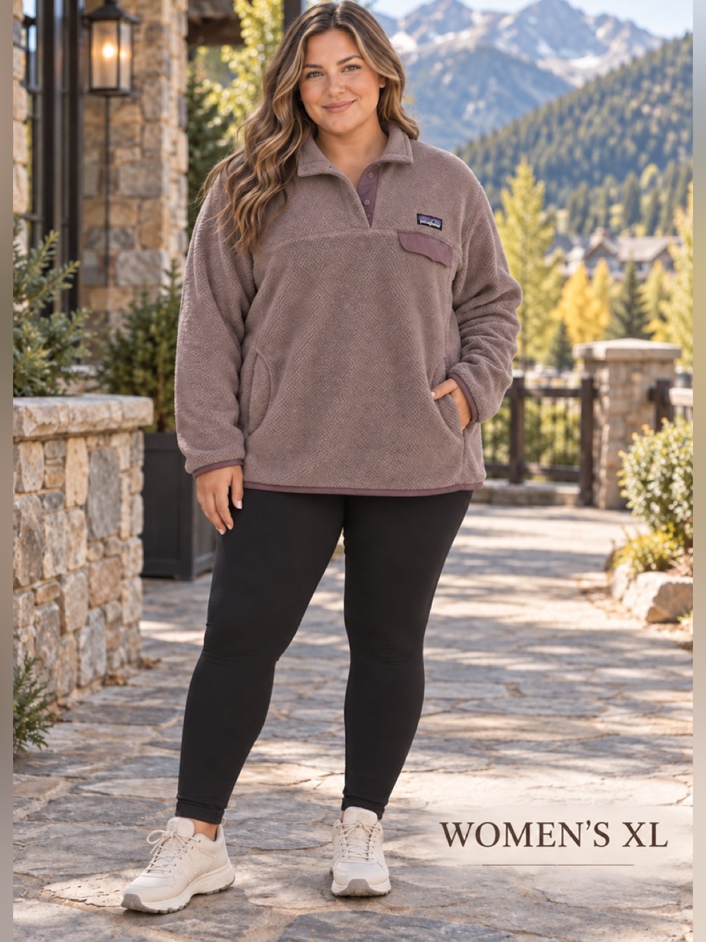 Patagonia Women's Quarter-Zip Fleece Pullover - Mauve